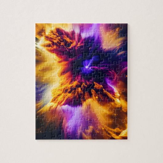 星雲の宇宙の明るい色が宇宙で爆発 ジグソーパズル (縦)