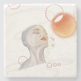 星雲の攻撃と銀河真珠ネックレス ストーンコースター