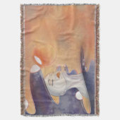 星雲の攻撃と銀河真珠ネックレス スローブランケット (正面縦)