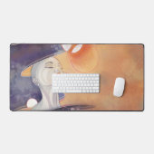 星雲の攻撃と銀河真珠ネックレス デスクマット (キーボード&マウス)