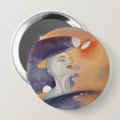 星雲の攻撃と銀河真珠ネックレス 缶バッジ (正面&裏面)