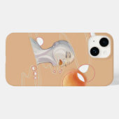 星雲の攻撃と銀河真珠ネックレス Case-Mate iPhoneケース (裏面 (横))