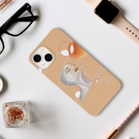 星雲の攻撃と銀河真珠ネックレス Case-Mate iPhoneケース