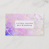 星雲の水彩画のモダンな虹のグリッターの大理石 名刺 (正面)