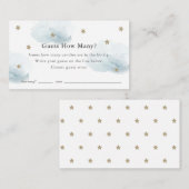 星雲は何青い赤ちゃんシャワーのゲームを推測 エンクロージャーカード (正面/裏面)