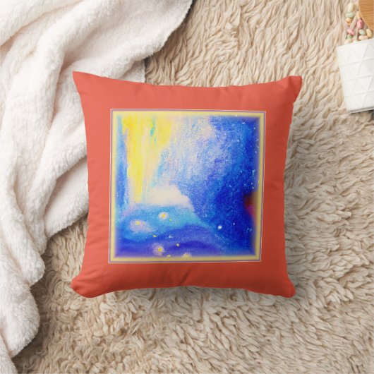 星雲は青、黄色、天の白を星とする。買今 クッション (ブランケット)