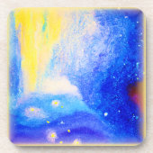 星雲は青、黄色、天の白を星とする。買今 コースター (正面)