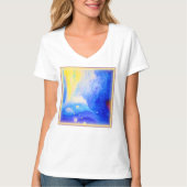 星雲は青、黄色、天の白を星とする。買今 Tシャツ (正面)