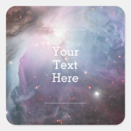 星雲オリオン天文学ピンク紫の空の星 スクエアシール