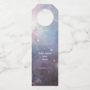 星雲オリオン天文学ピンク紫の空の星 ボトルネックタグ