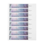 星雲オリオン天文学ピンク紫の空の星 ラップアラウンドラベル (シート)