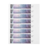 星雲オリオン天文学ピンク紫の空の星 ラップアラウンド宛名ラベル (シート)