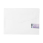 星雲オリオン天文学ピンク紫の空の星 ラップアラウンド宛名ラベル (裏面)