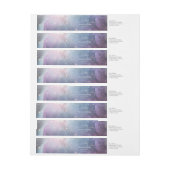 星雲オリオン天文学ピンク紫の空の星 ラップアラウンド宛名ラベル (シート)