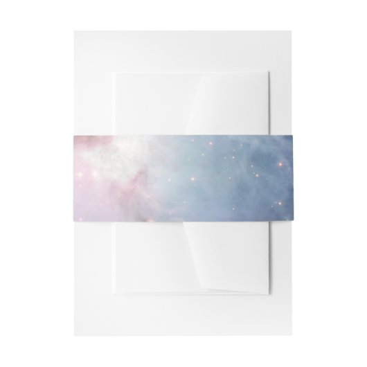 星雲オリオン天文学ピンク紫の空の星 招待状ベリーバンド (正面例)