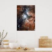 星雲スター銀河系ヒップスターギークカッコいい自然宇宙 ポスター (キッチン)