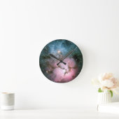 星雲スター銀河系ヒップスターギークカッコいい自然宇宙 ラウンド壁時計 (ホーム)