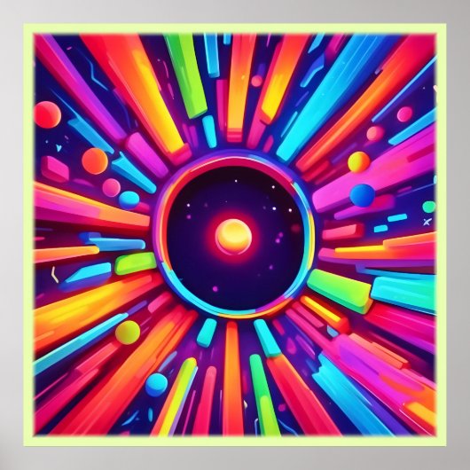 星雲バースト:宇宙万華鏡のように千変万化するパターン ポスター (正面)