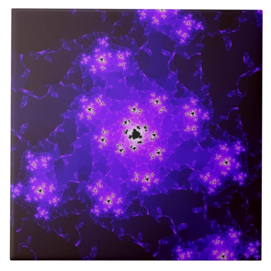 星雲フラクタルセラミックタイル タイル (正面)