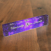 星雲フラクタル机用ネームプレート デスクネームプレート (側面)