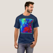 星雲鮮やか模様の色 Tシャツ (正面フル)