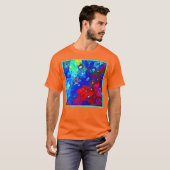 星雲鮮やか模様の色 Tシャツ (正面フル)