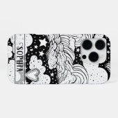 星雲+星+落書き+オーダーメイド iPhoneケース (裏面横)