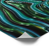 星雲 – 3Dフェイク旋回メタリック虹 ポスター (角)