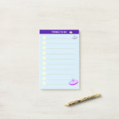 星飛んでいるとパーソナライズされた皿 ポストイット (デスク上)