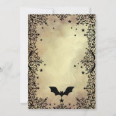 星飛んでいる上の魔女アダルトハローウィンパーティ 招待状 (裏面)