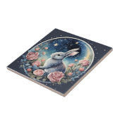 星魅力的の下の春の牧草地のバニー タイル (側面)