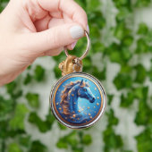 星魅力的付き漫画の馬ポートレート キーホルダー (手)