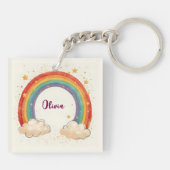 星魅力的付き虹白熱［赤熱］光を放つの キーホルダー (裏面)