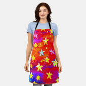 星鮮やかの色。買今 エプロン (着用した状態)