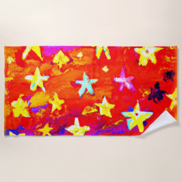 星鮮やかの色。買今 ビーチタオル