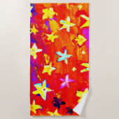 星鮮やかの色。買今 ビーチタオル (正面)