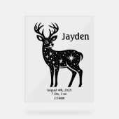 星鹿誕生のお知らせ アクリルサイン (正面)