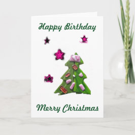 星12月25日を見るクリスマスの誕生日 シーズンカード