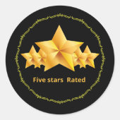 星5つシンプル ラウンドシール (正面)