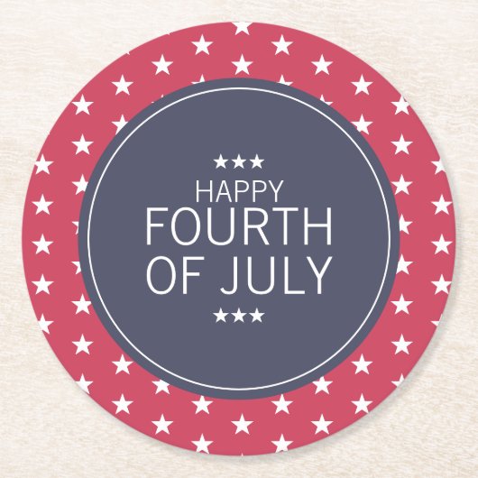 星7月4日インディペンデンスデイコースター ラウンドペーパーコースター (正面)