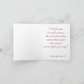 "星"のロマンチックなメッセージカード呼び出して下さい カード (内部)