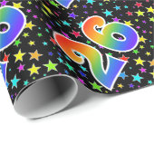 星+カラフルレインボーパターン「26」イベント番号 ラッピングペーパー (ロールコーナー)