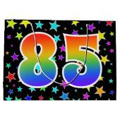 星+カラフルレインボーパターン"85"イベント番号 ラージペーパーバッグ (裏面)