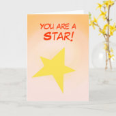 星、カードがカスタマイズお祝いです カード (黄色い花)