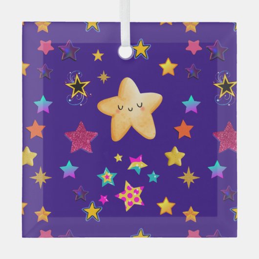 星 ガラスオーナメント (正面)