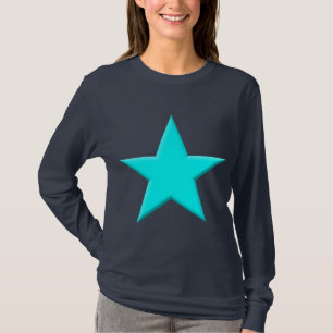 星 – シアン Tシャツ