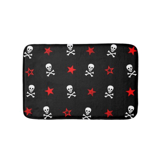星・スカル・石骨風呂マット バスマット (正面)