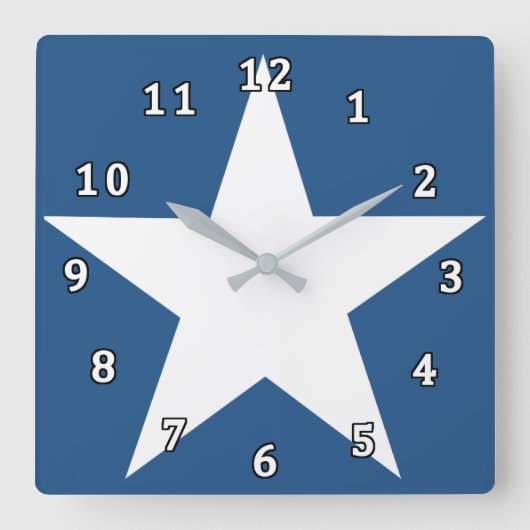 星 スクエア壁時計 (正面)