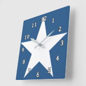 星 スクエア壁時計 (傾斜)
