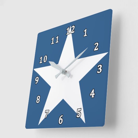 星 スクエア壁時計 (傾斜)